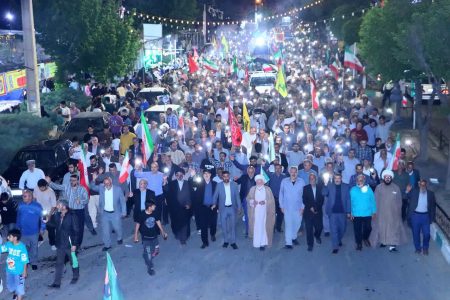 طنین نوای «یا حیدر» در تجمع شبانه ابهر